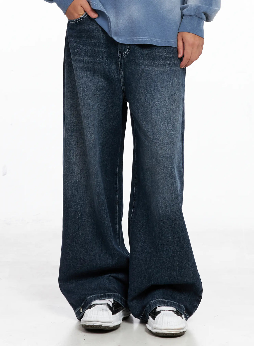 Men's Wide Leg Fit Denim Jeans IO417