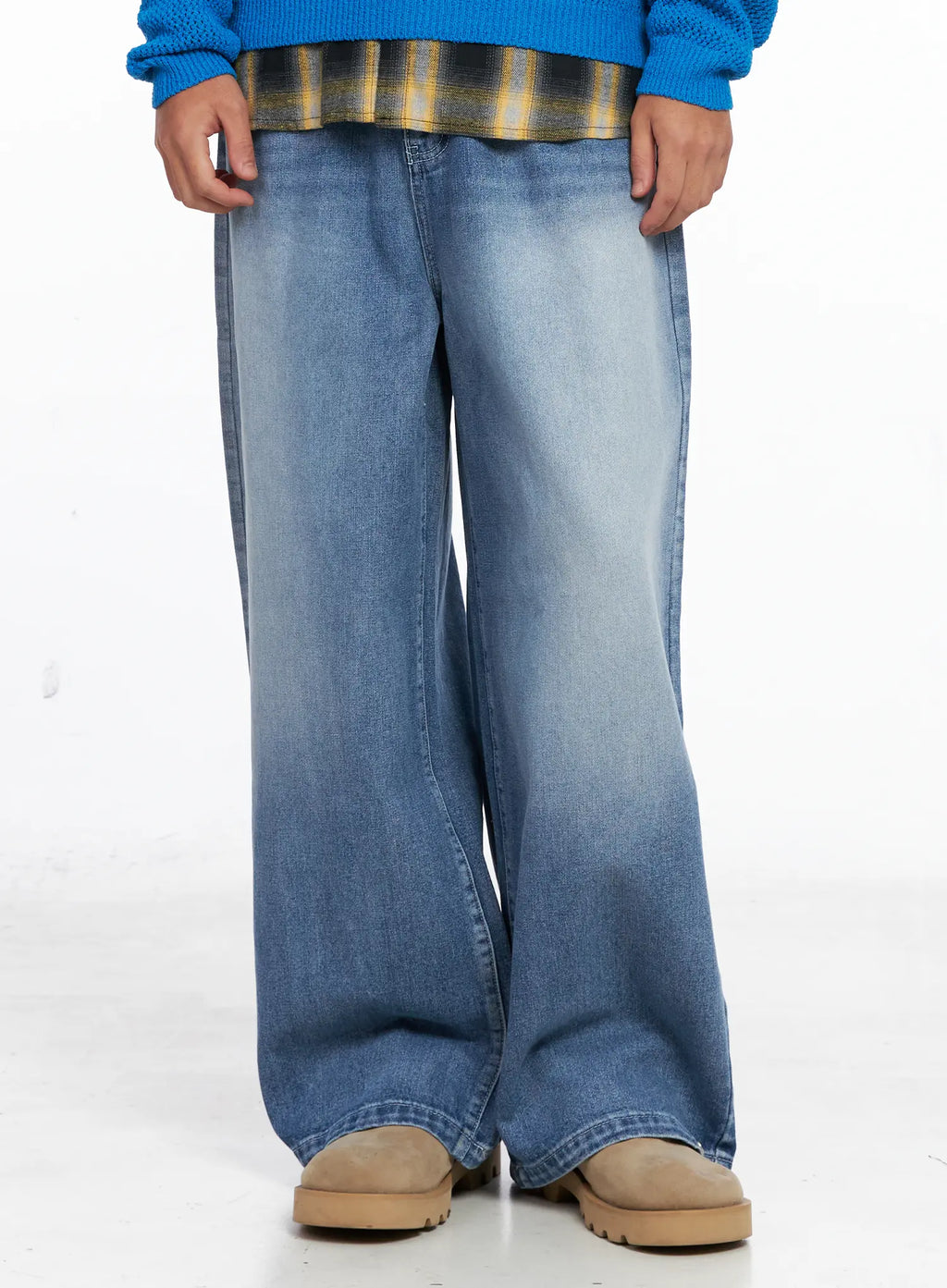 Men's Wide Leg Fit Denim Jeans IO417