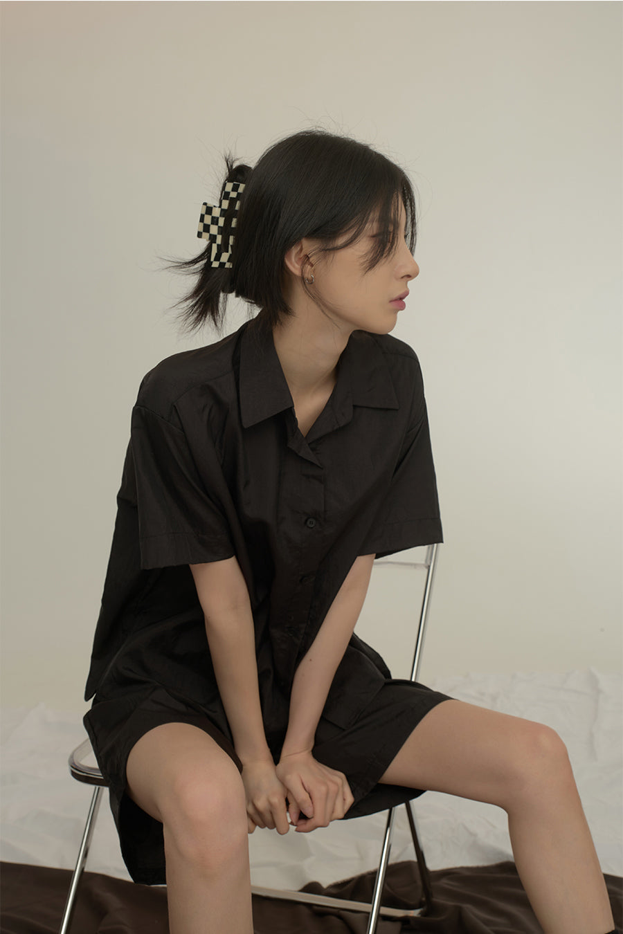 Plaid Hair Claw Clip CA04