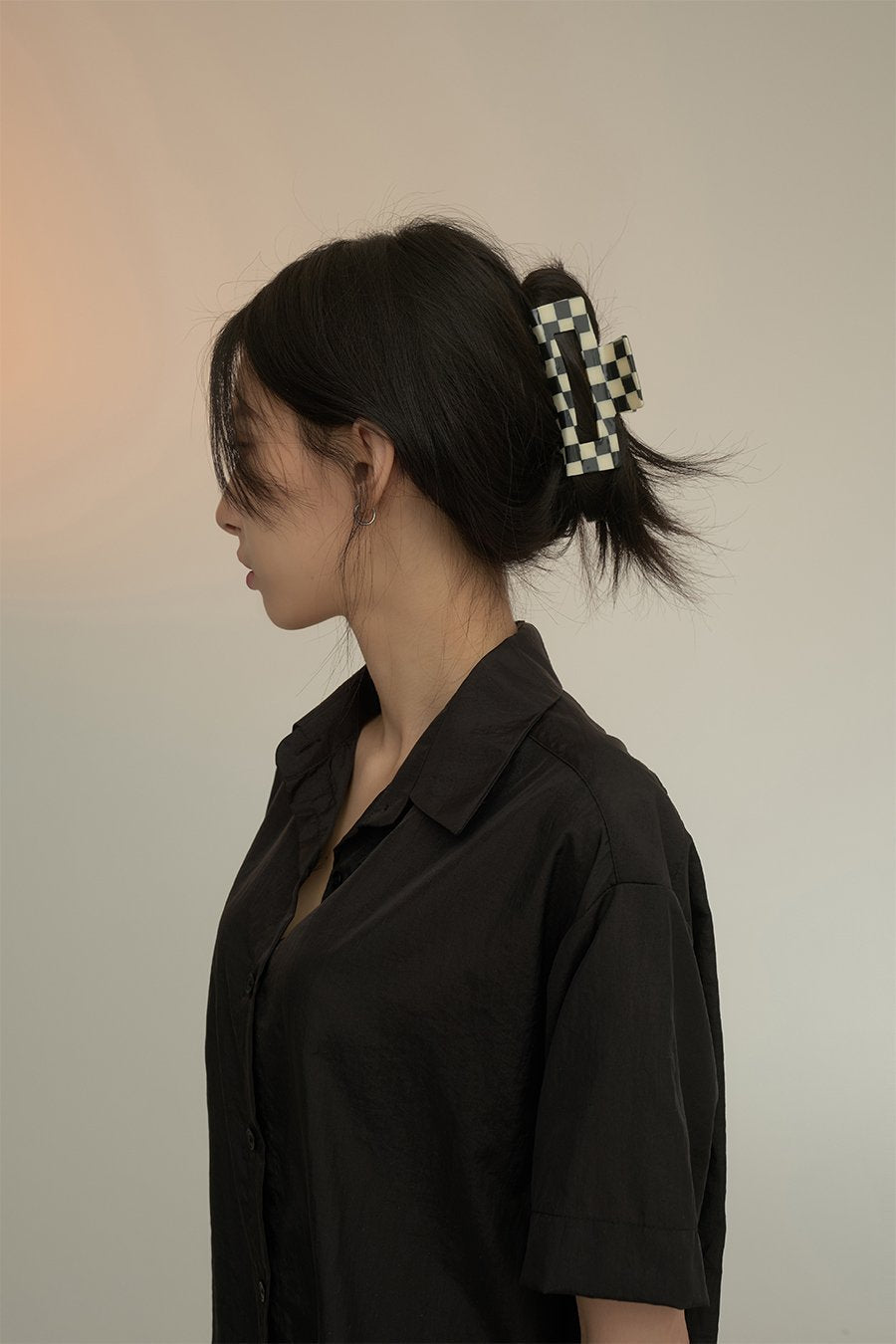 Plaid Hair Claw Clip CA04