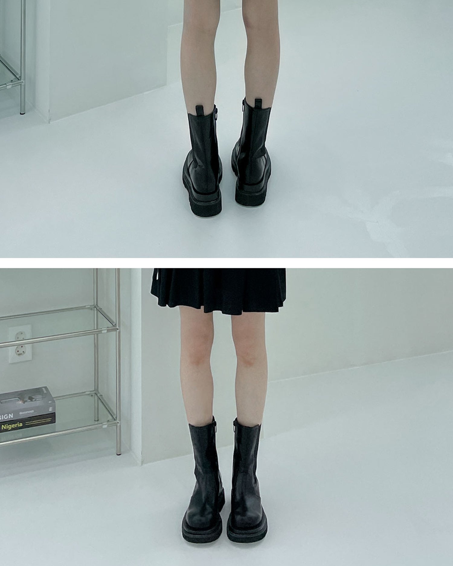 Elastic Gusset Ankle Zipper Boots CJ305