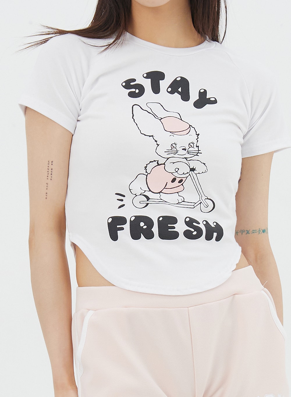 Round Hem Bunny Tee IY325