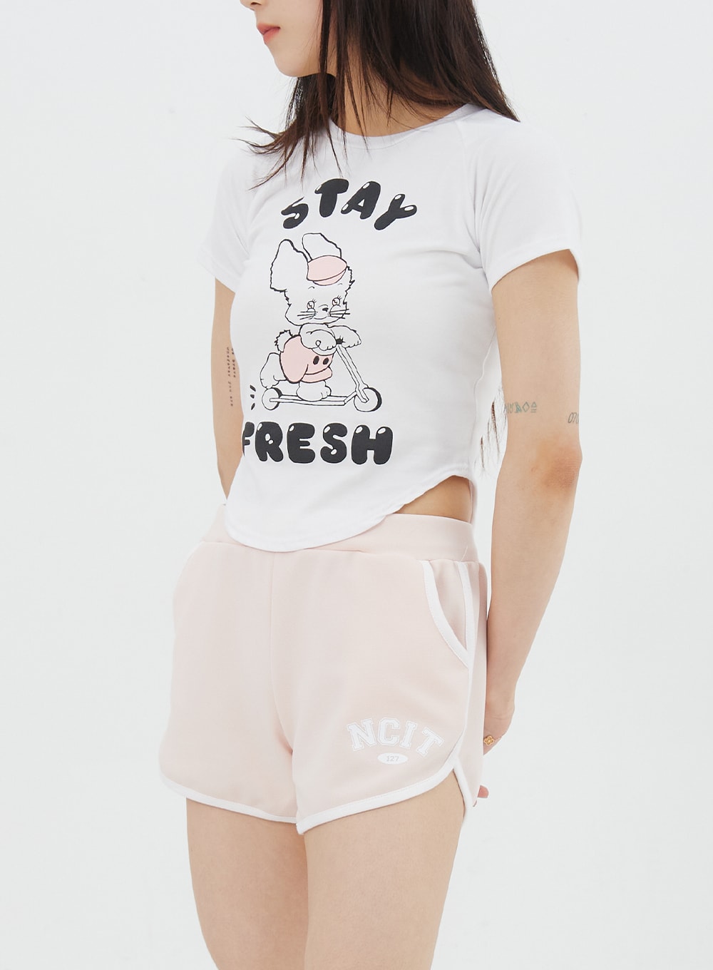 Round Hem Bunny Tee IY325