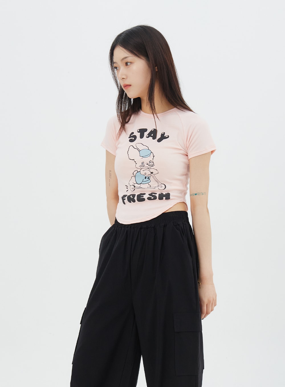 Round Hem Bunny Tee IY325