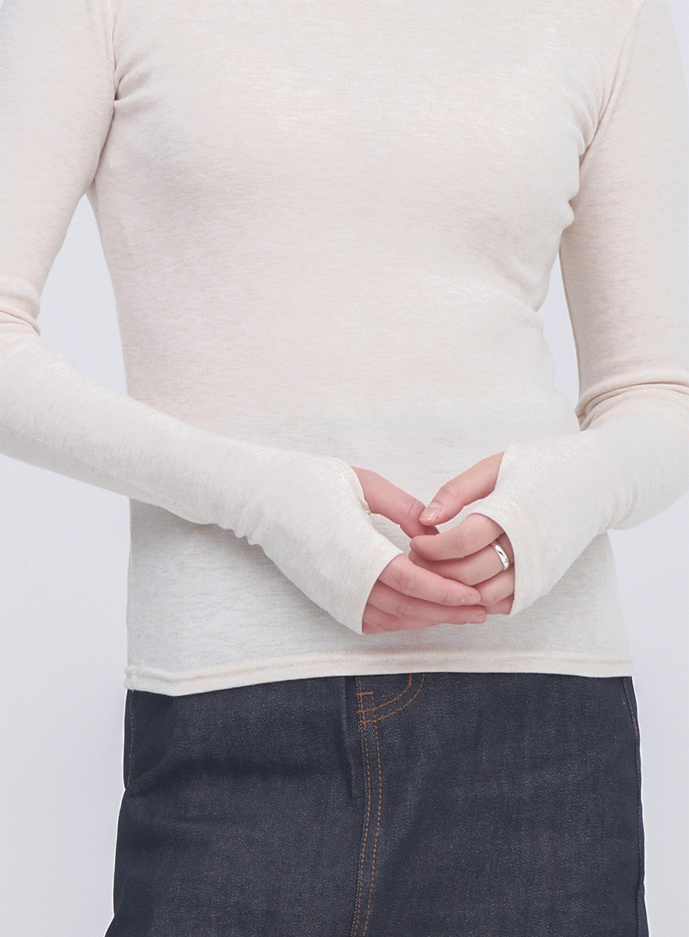 Winter Turtleneck Tee With Thumb Holes