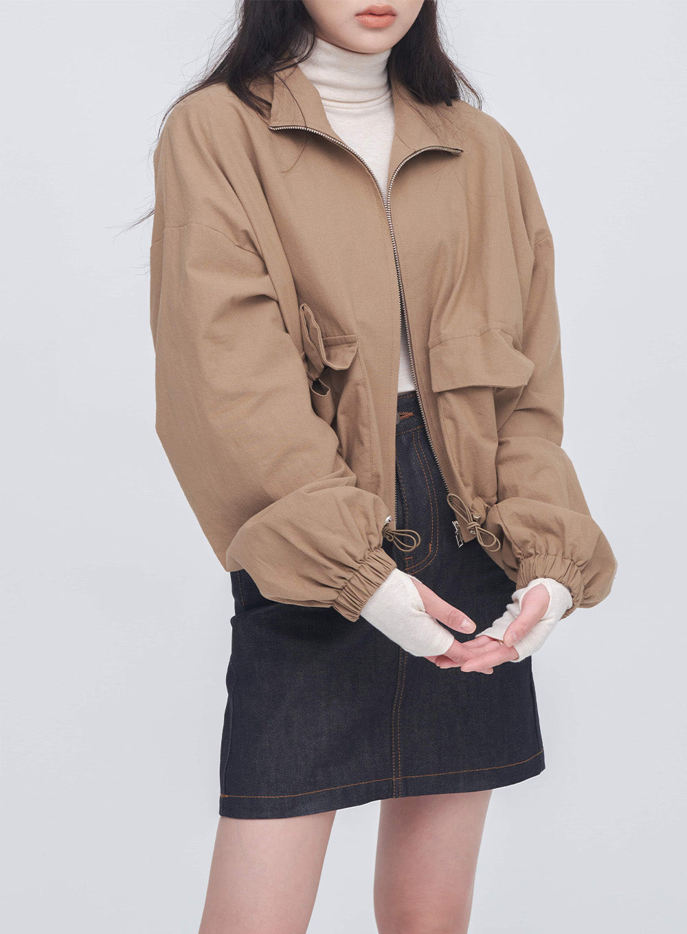 Winter Turtleneck Tee With Thumb Holes