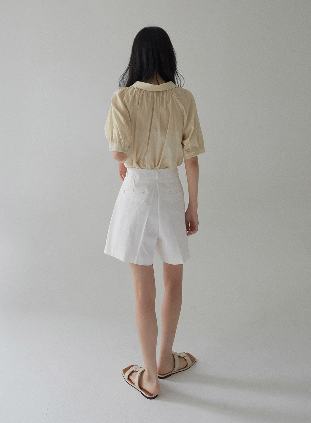 Cotton Pintuck Half Pants