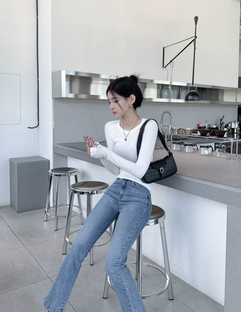 Long Sleeve Crop T-Shirt J5