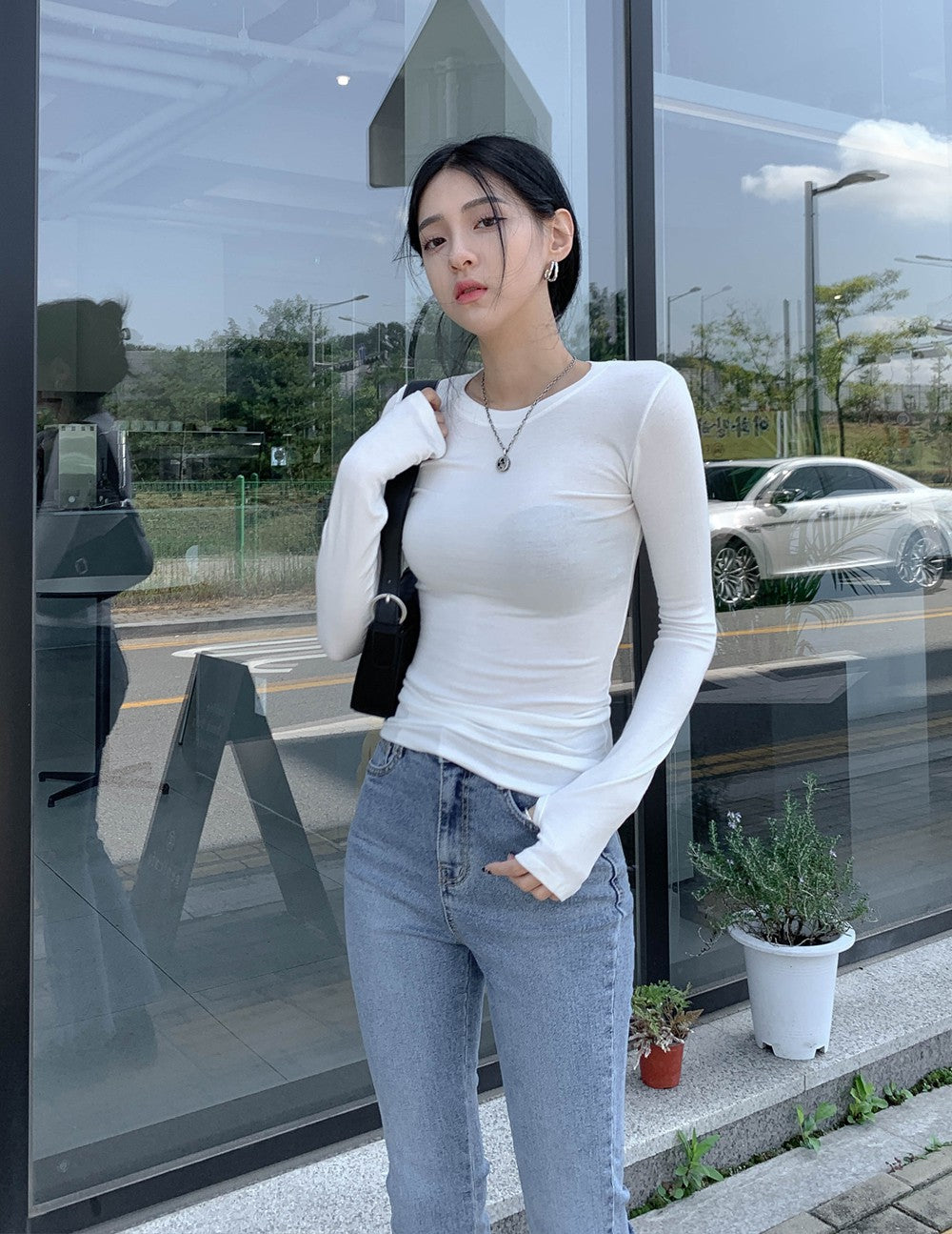 Long Sleeve Crop T-Shirt J5