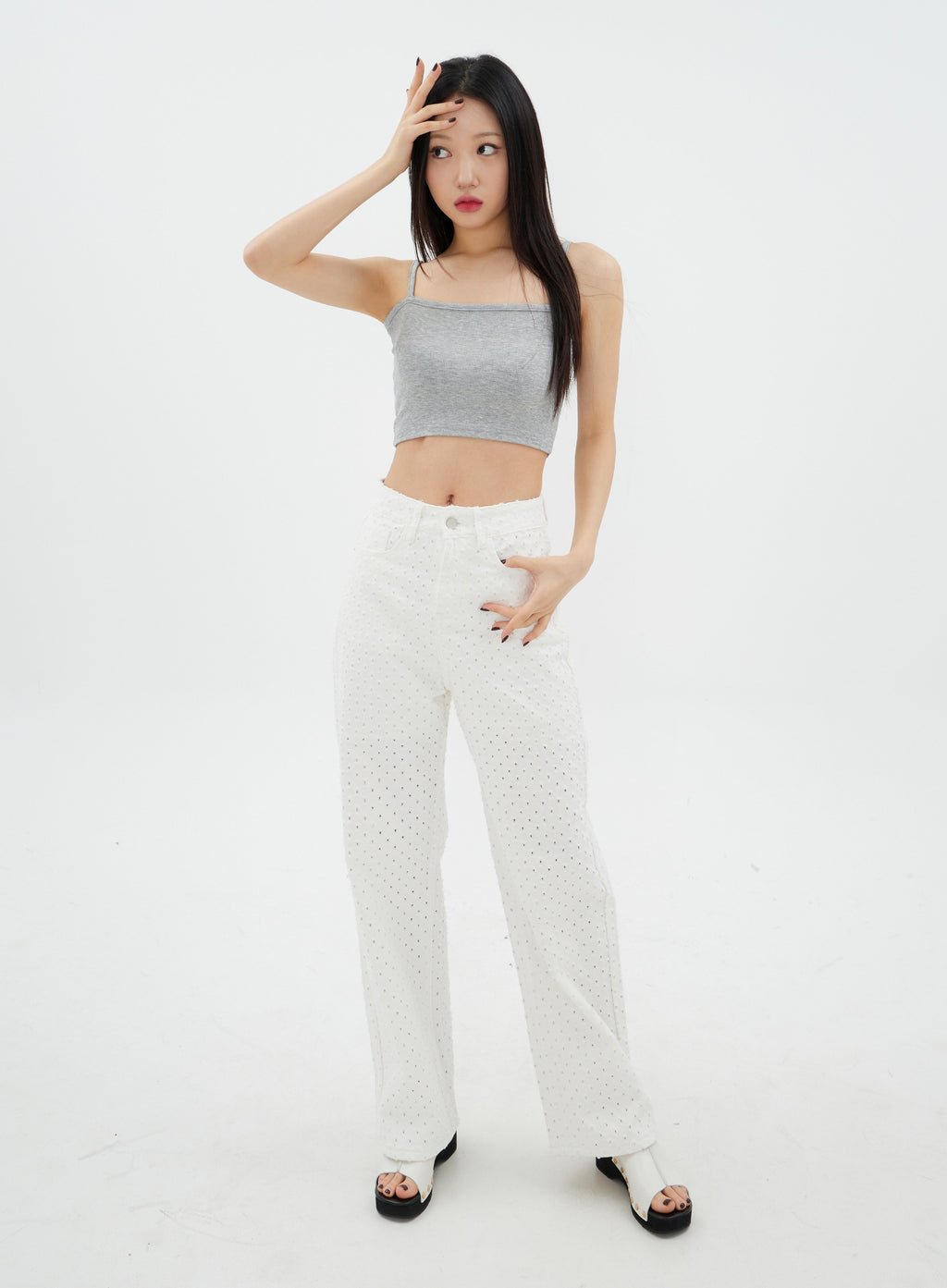 Lewkin Basic Square Neck Sleeveless Top K2302