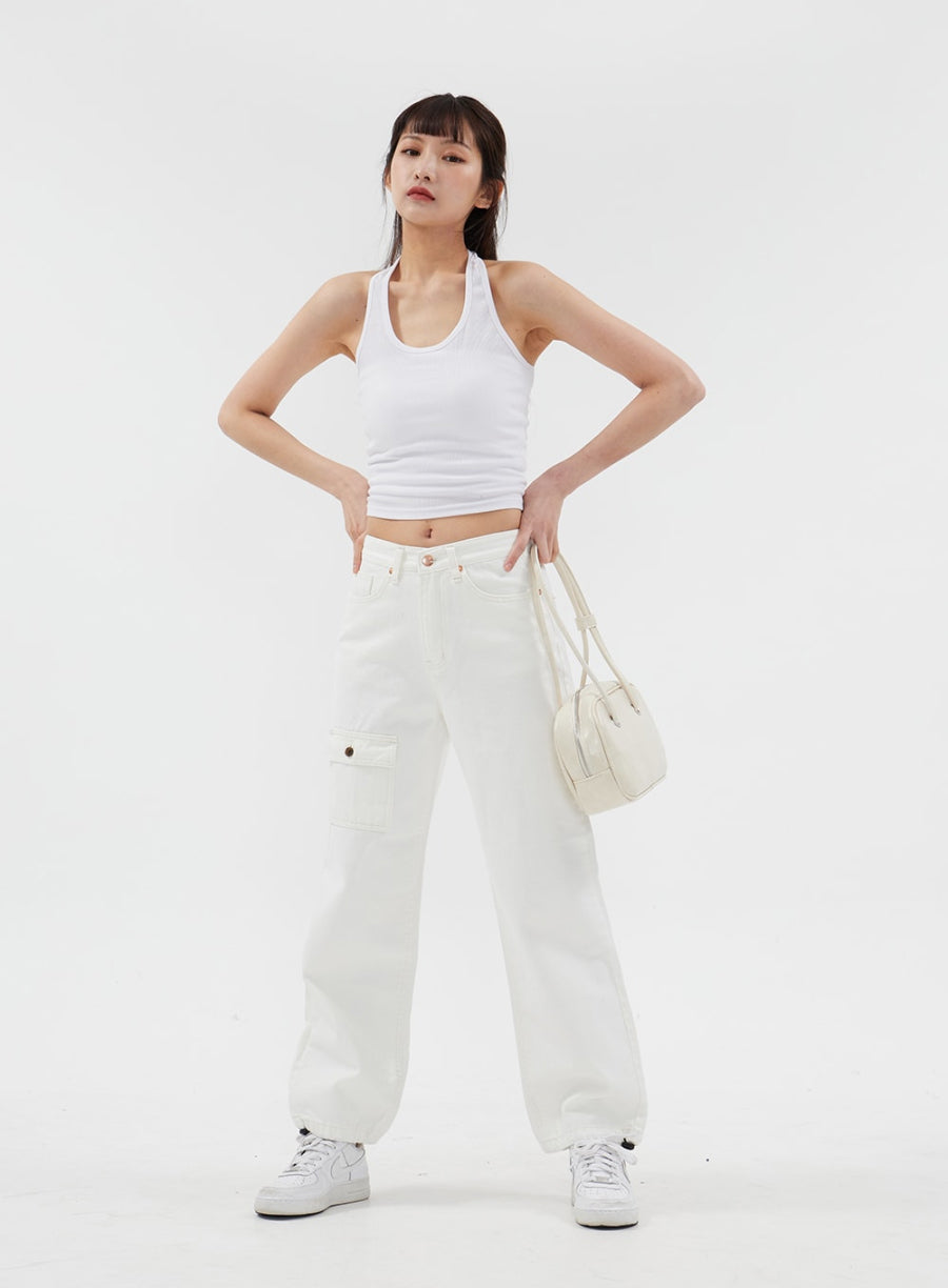 Basic Halterneck Tank Top CJj09