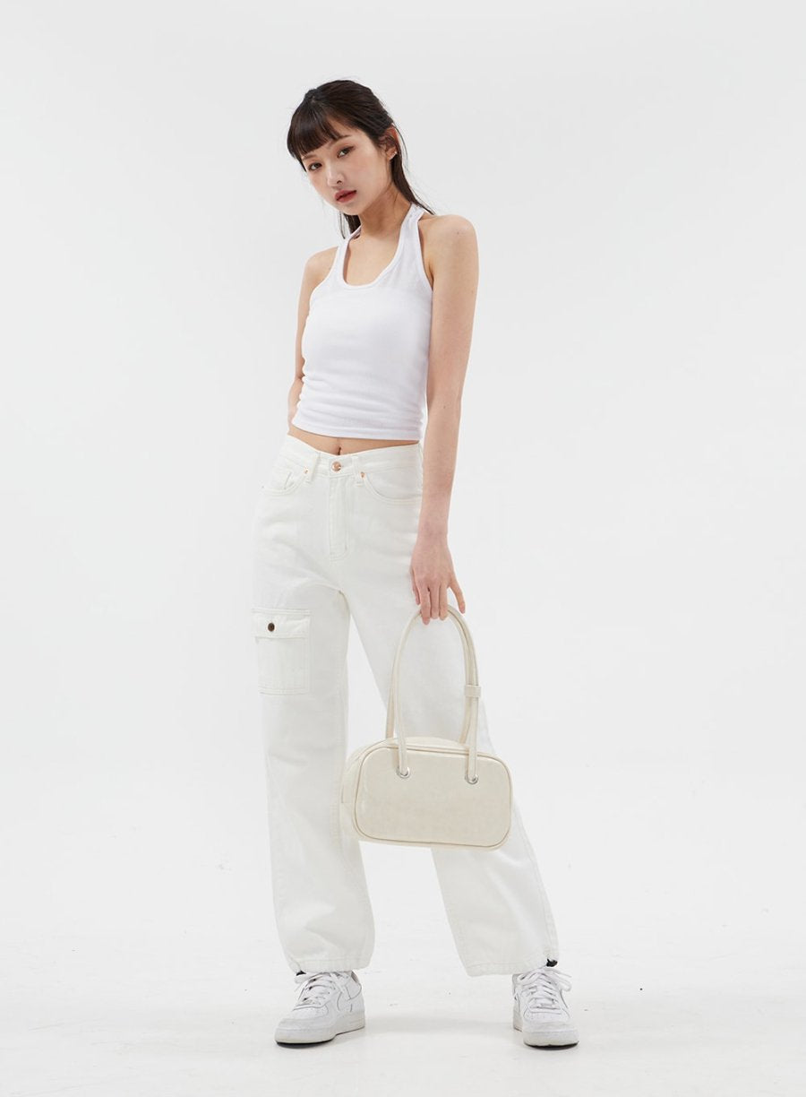 Basic Halterneck Tank Top CJj09