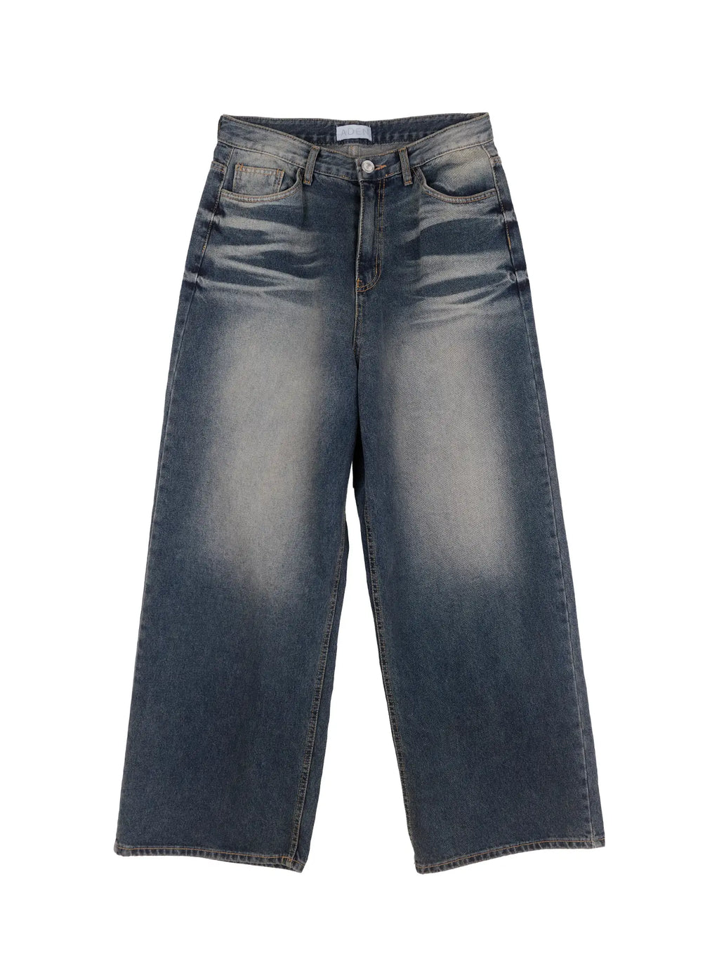 Men's Faded Wide-Leg Jeans IS510