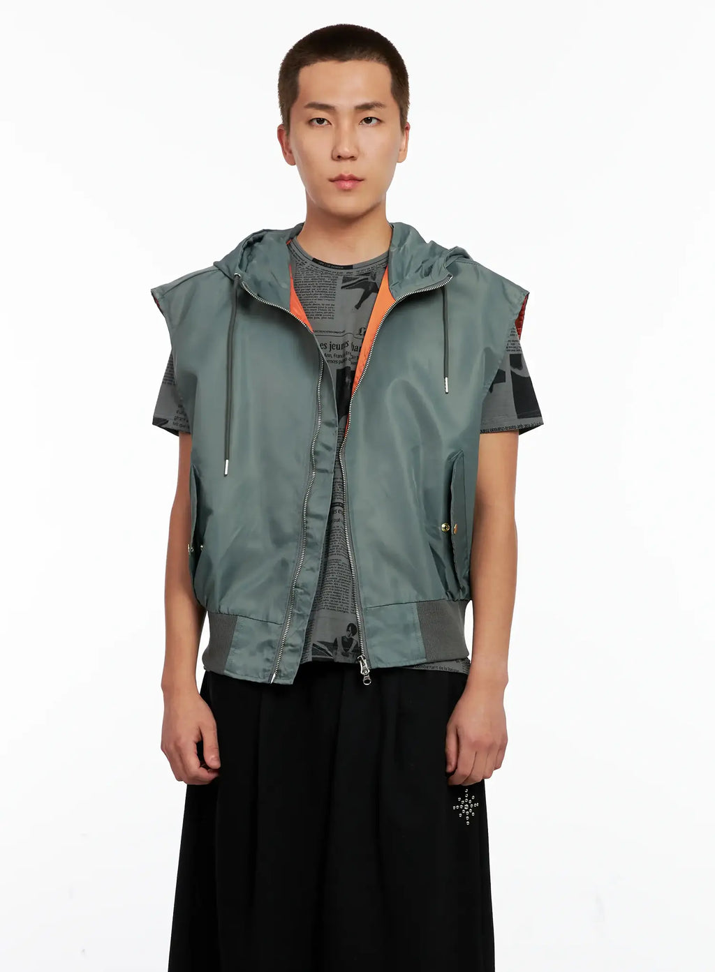 Men's Hooded MA-1 Vest IG511
