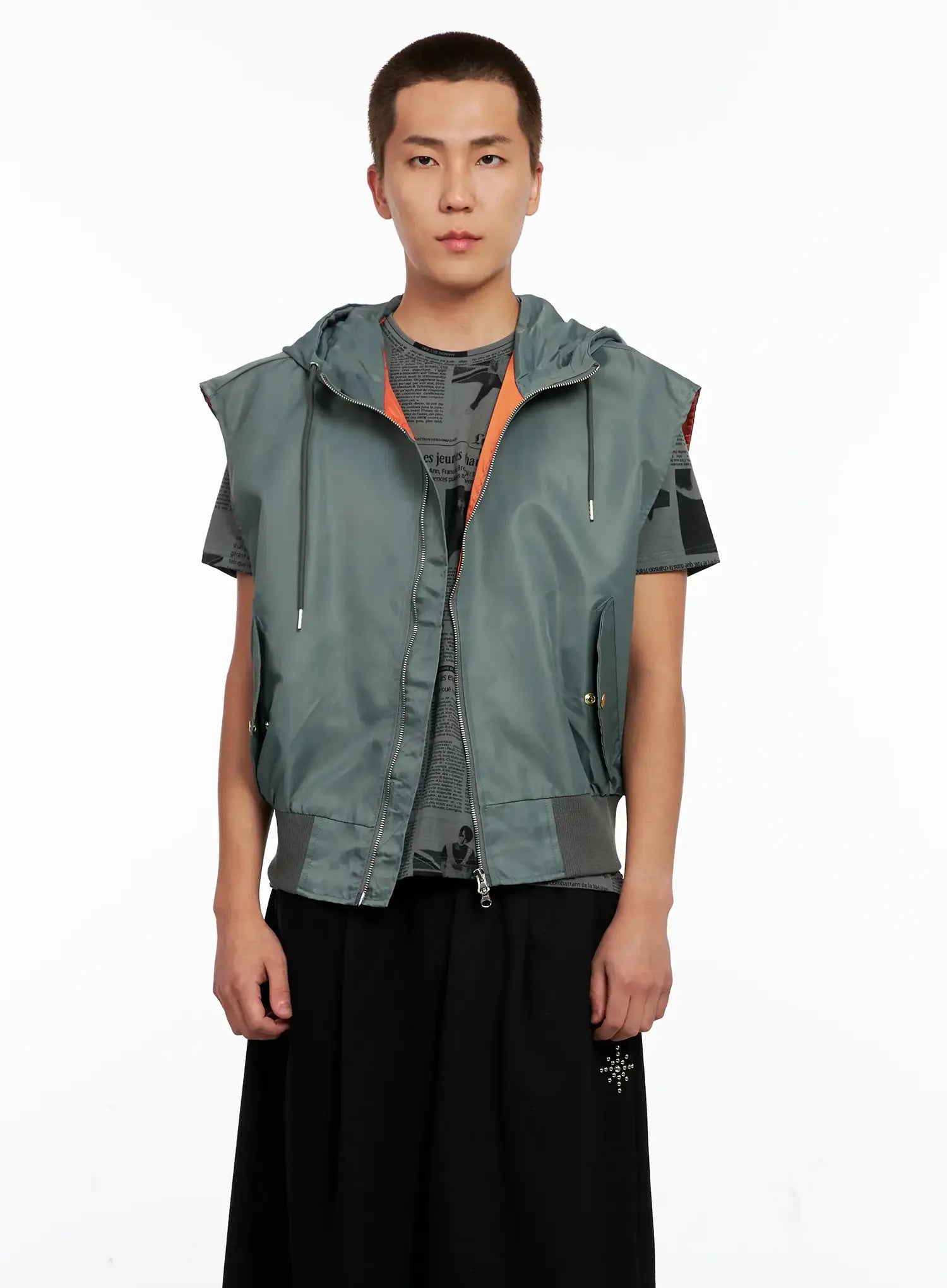 Men's Hooded MA-1 Vest IG511