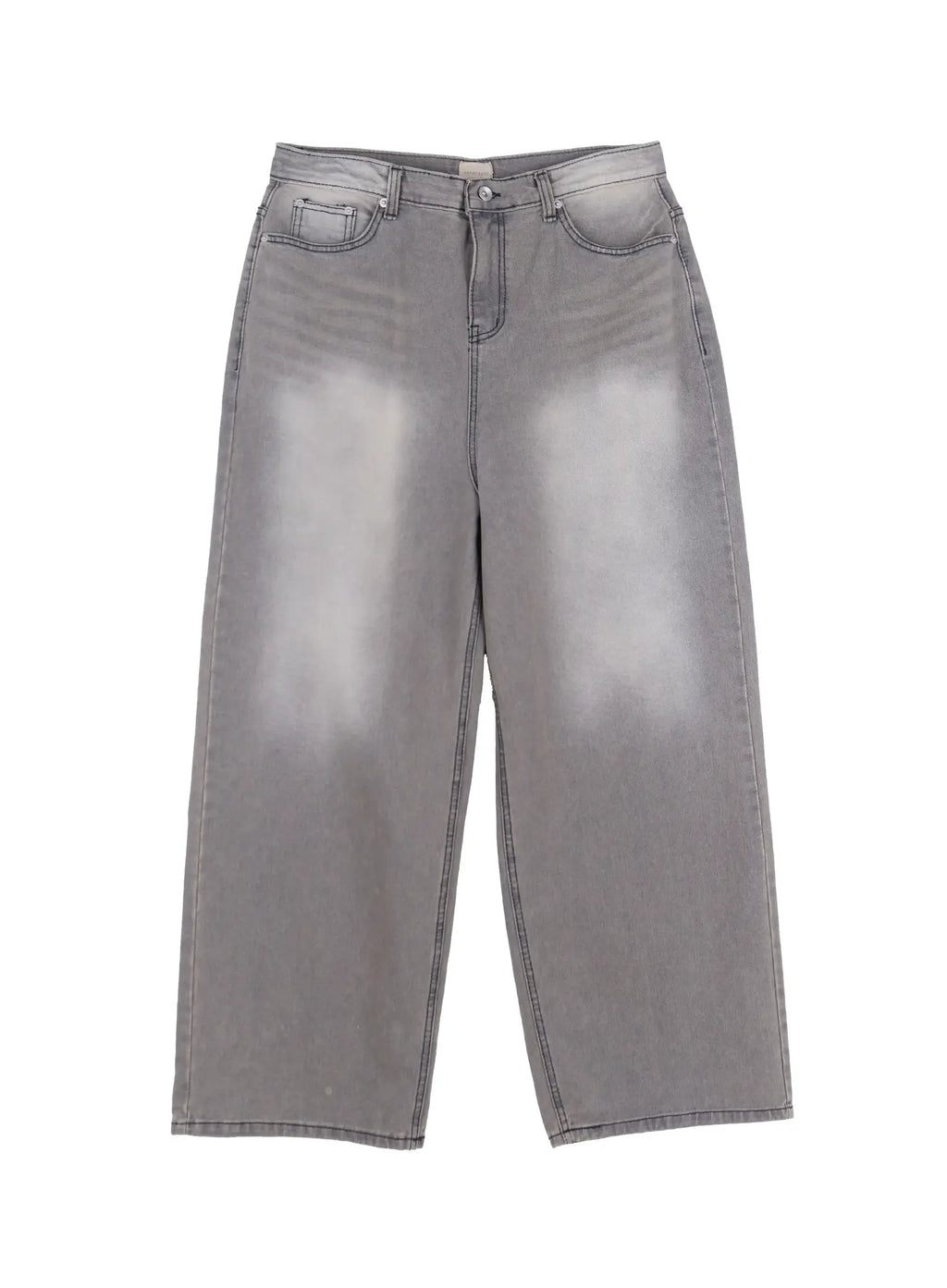 Men's Washed Wide-Leg Denim Jeans IL521