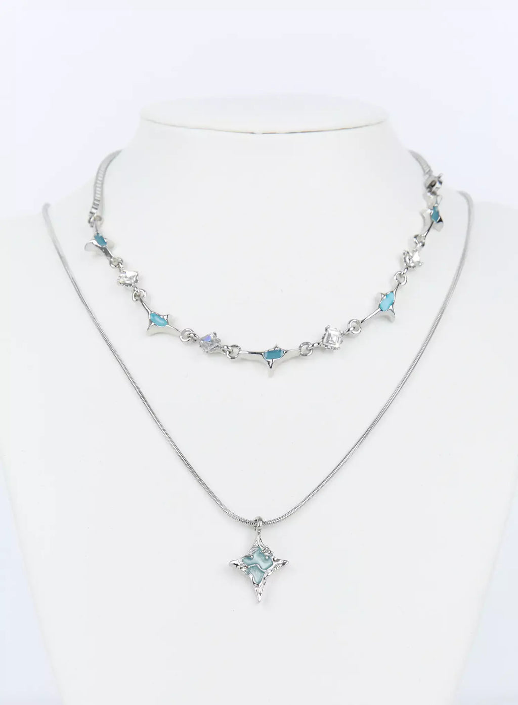 Sky Beaded Layered Necklace IG512