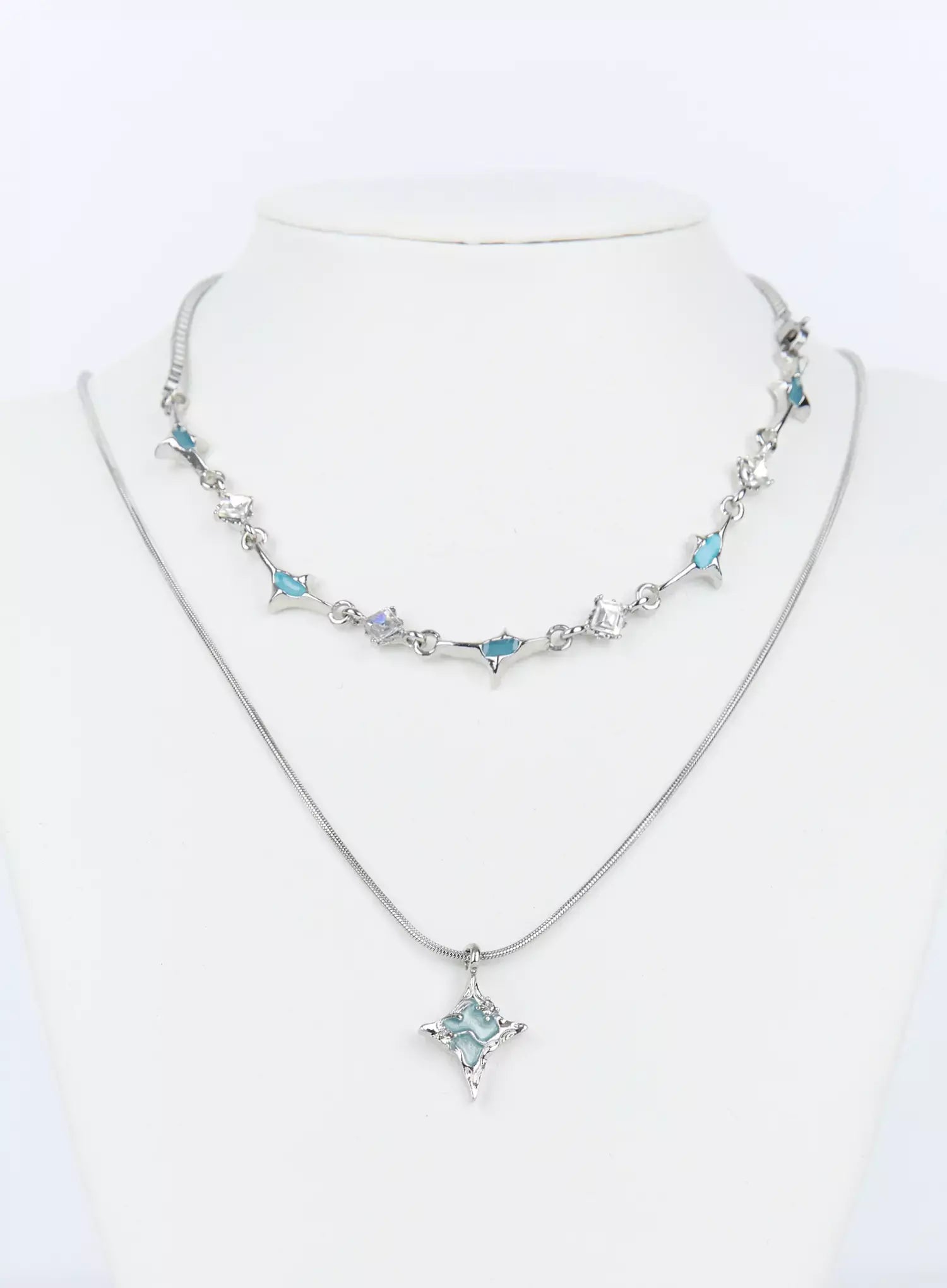 Sky Beaded Layered Necklace IG512