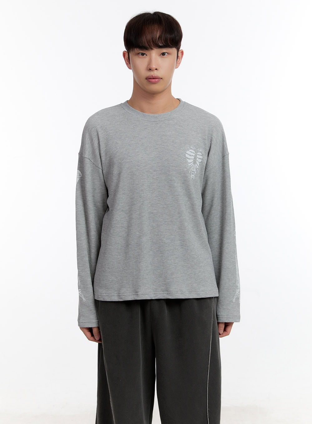 Men's Skeleton Graphic Long Sleeve Top IA504