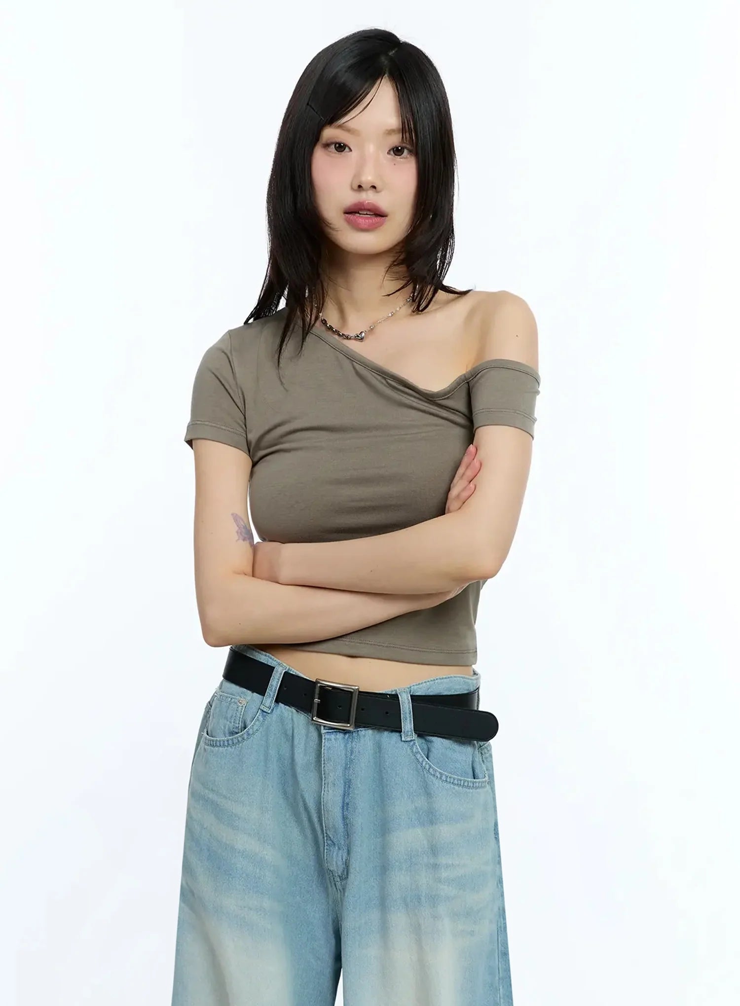 One-Shoulder Crop Top IU524