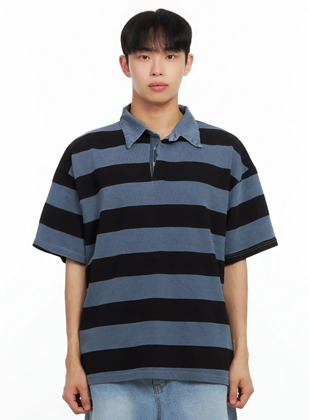 Men's Striped Polo Shirt IL516