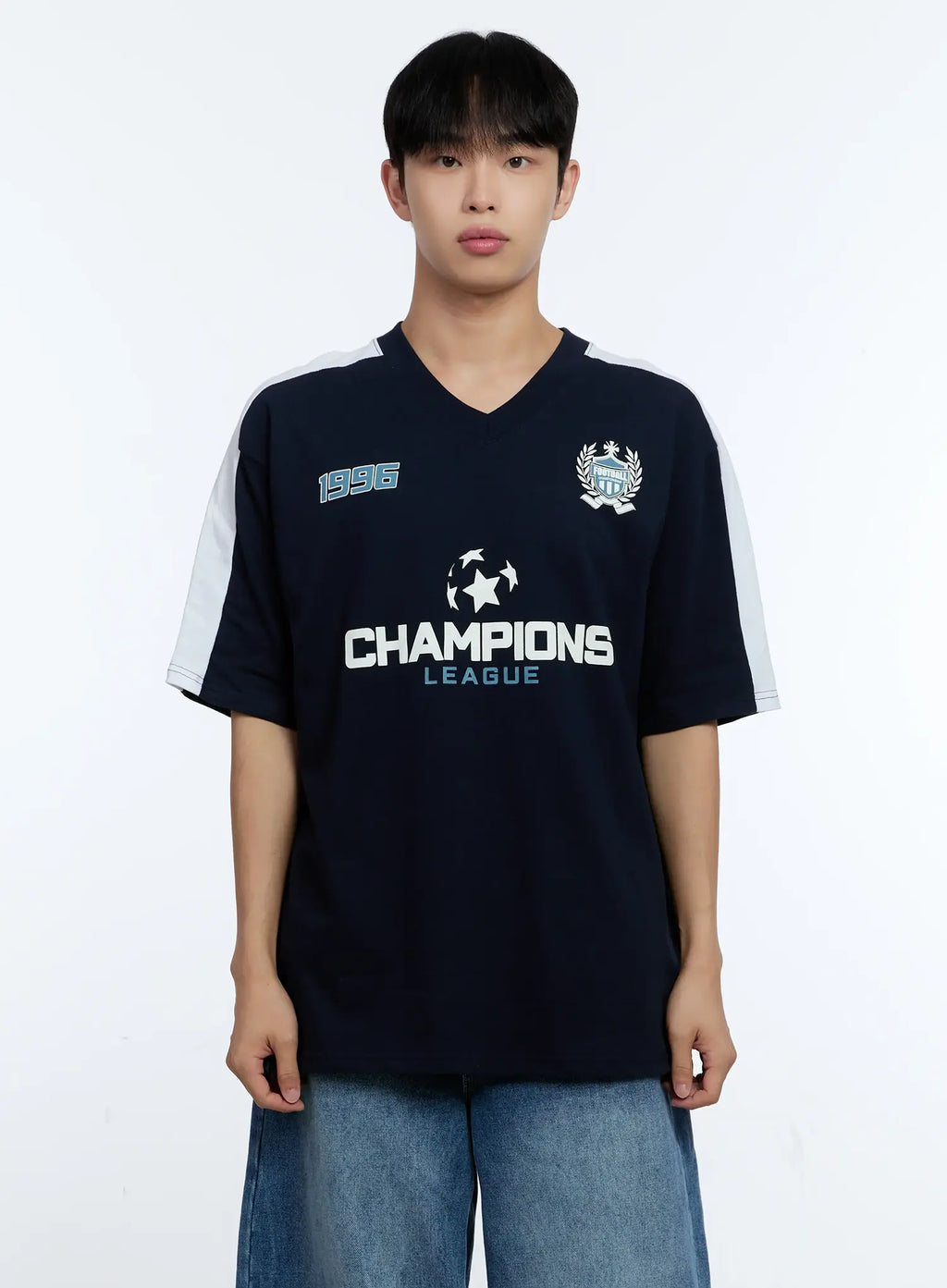 Men's V-Neck Champions League Graphic Jersey IG515