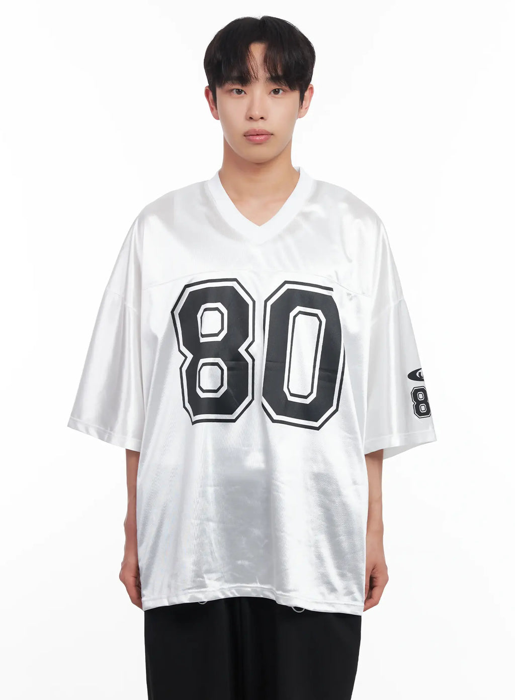Men's Oversized V-Neck Jersey IU518