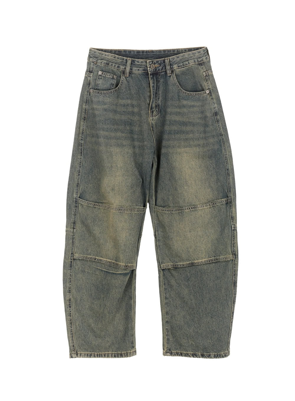 Men's Stitched Wide-Leg Jeans IA511