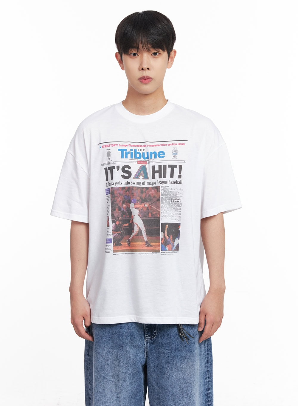 Men's Sport Graphic Oversized T-Shirt IY522