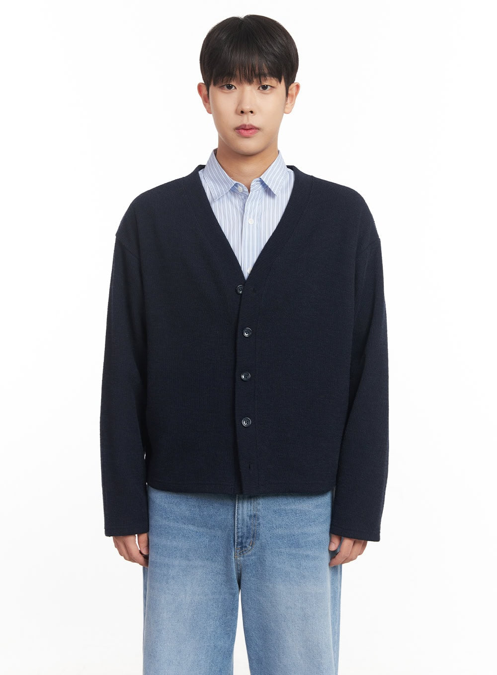 Men's V-Neck Buttoned Cardigan IM527