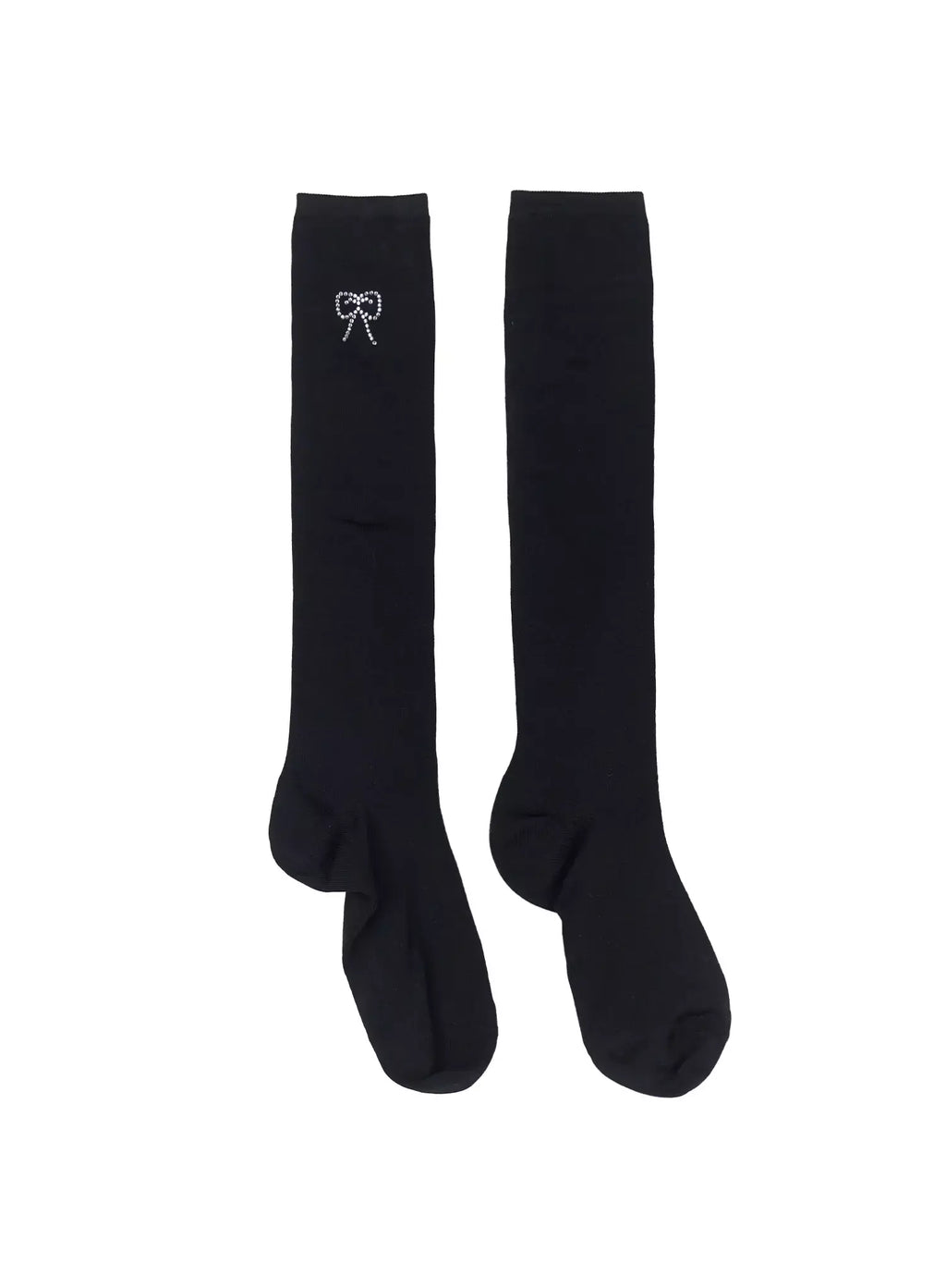 Rhinestone Heart Knee-High Socks IL531