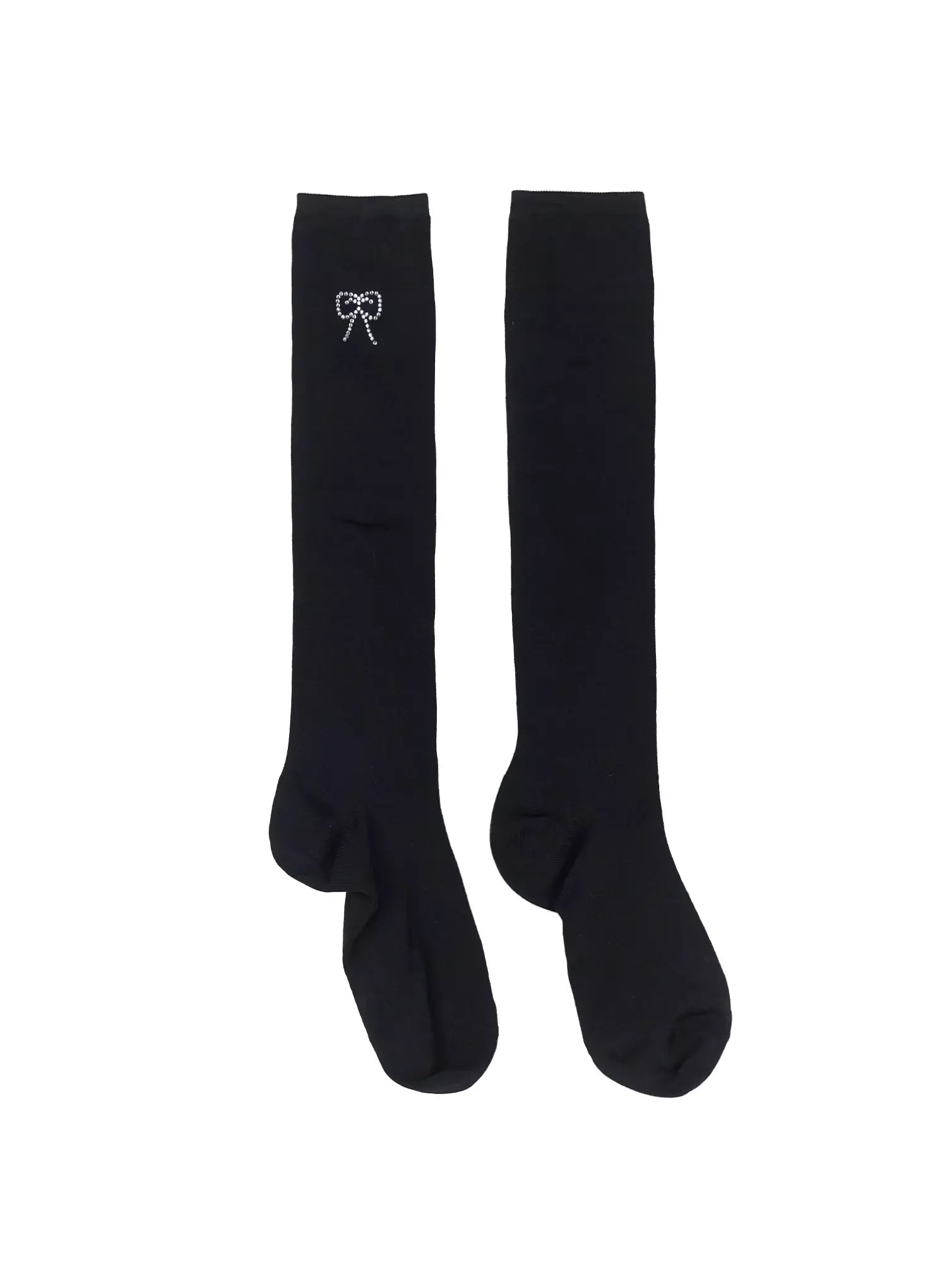 Rhinestone Heart Knee-High Socks IL531