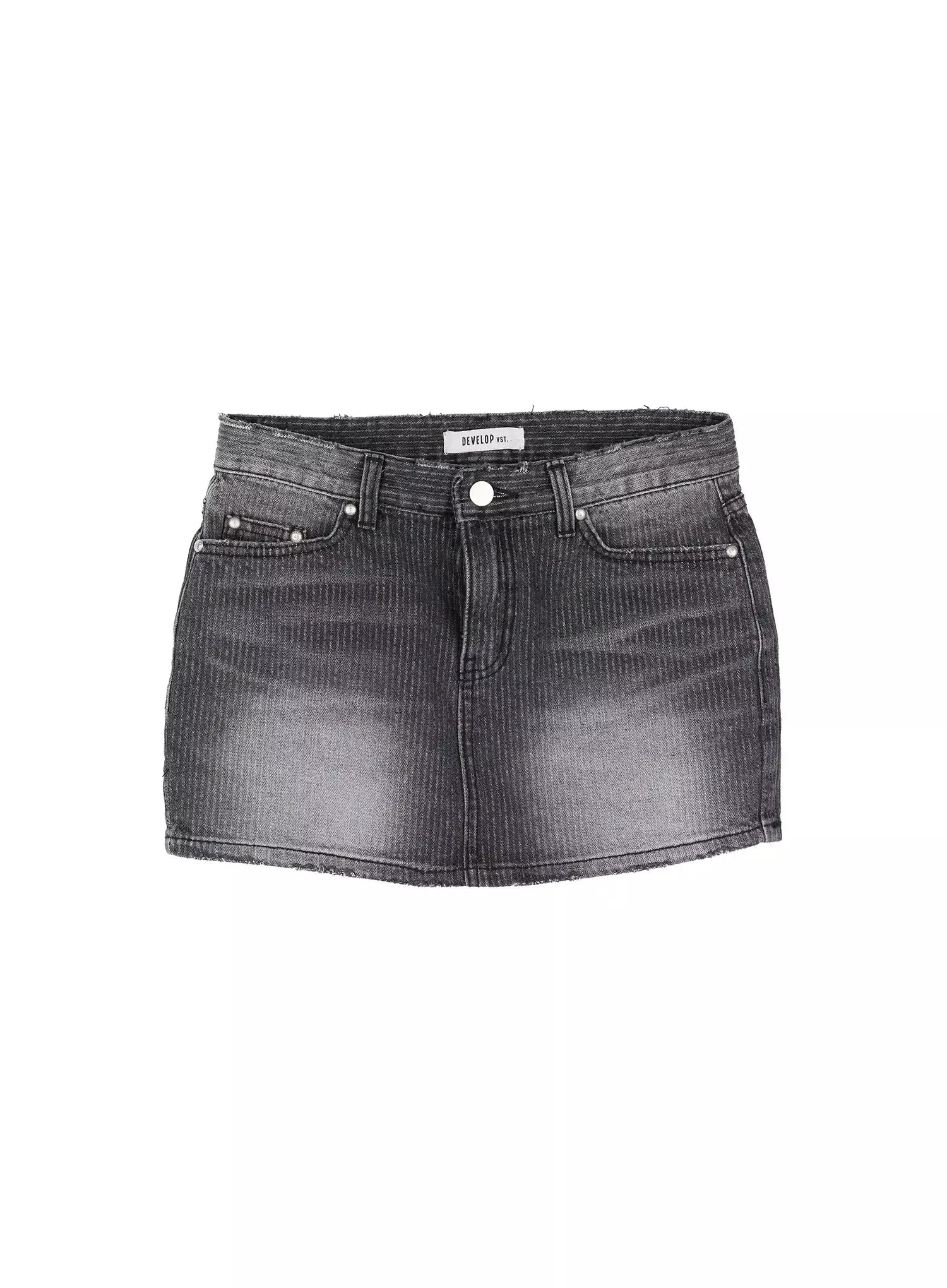 Washed Low-Rise Denim Mini Skirt IU525