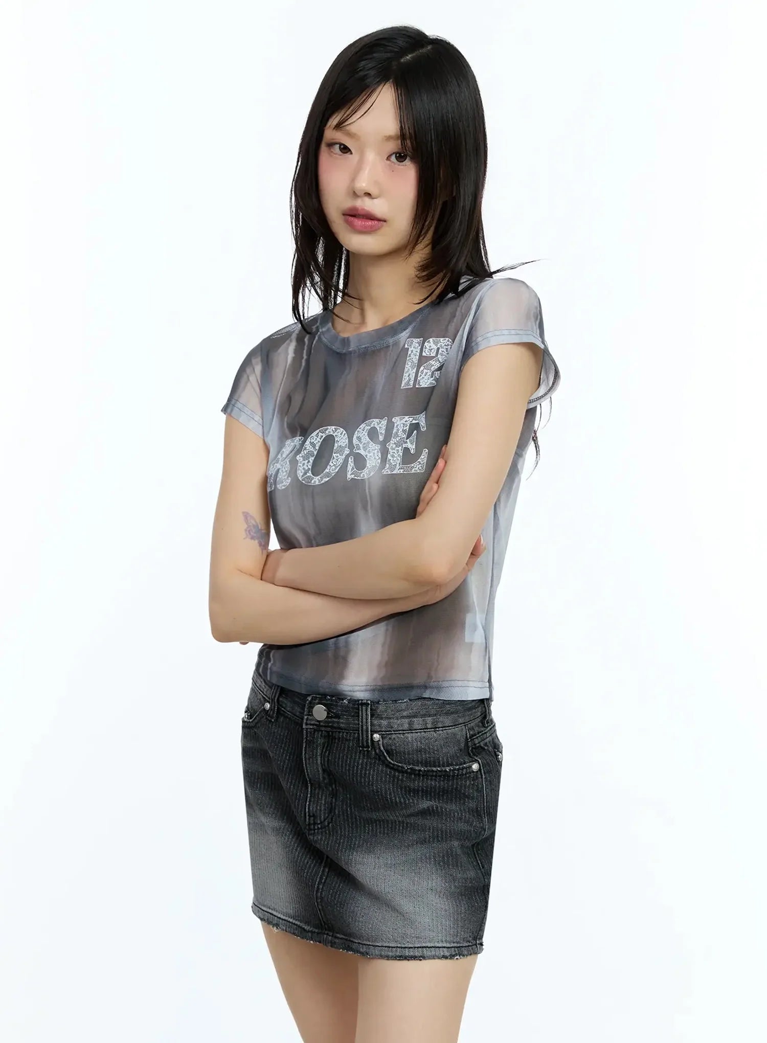 Sheer Graphic Tee IU525
