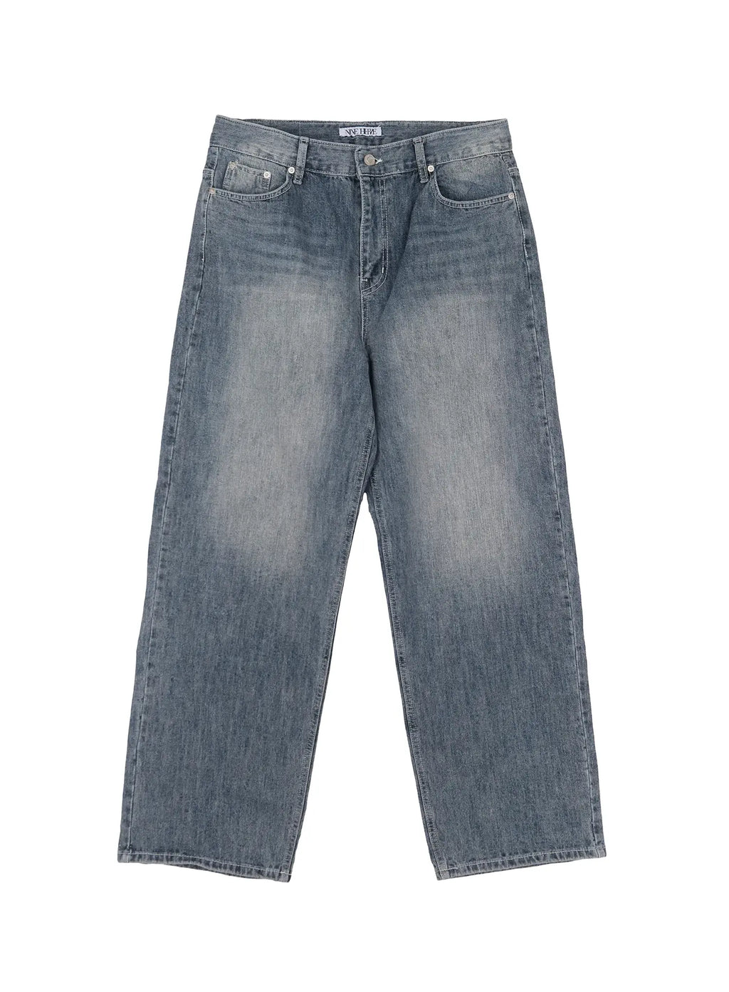 Men's Vintage-Wash Wide-Leg Jeans IL529