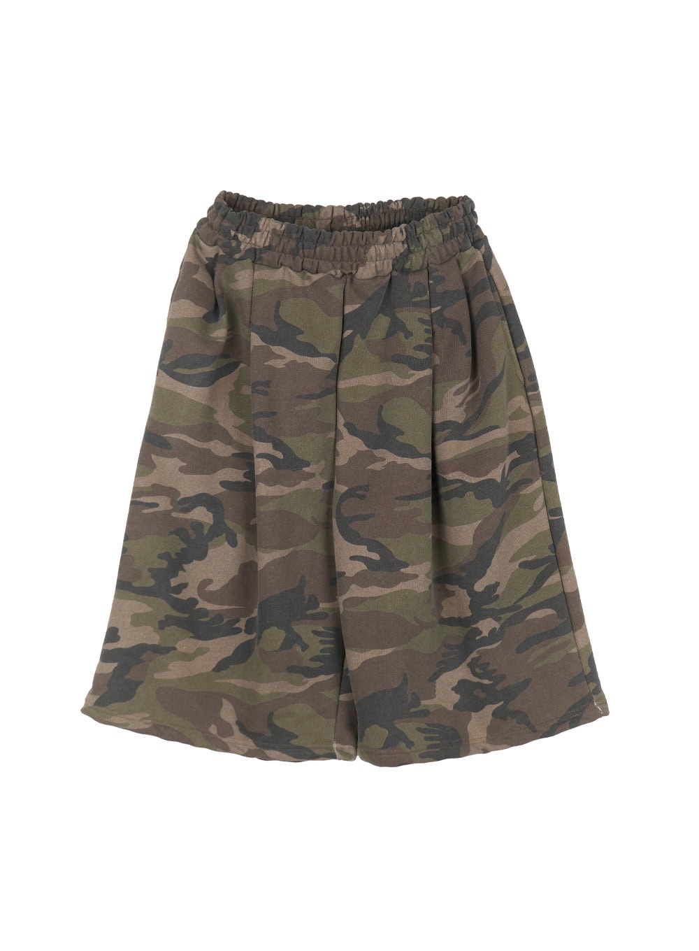 Camo Pintuck Oversize Sweatshorts IY529