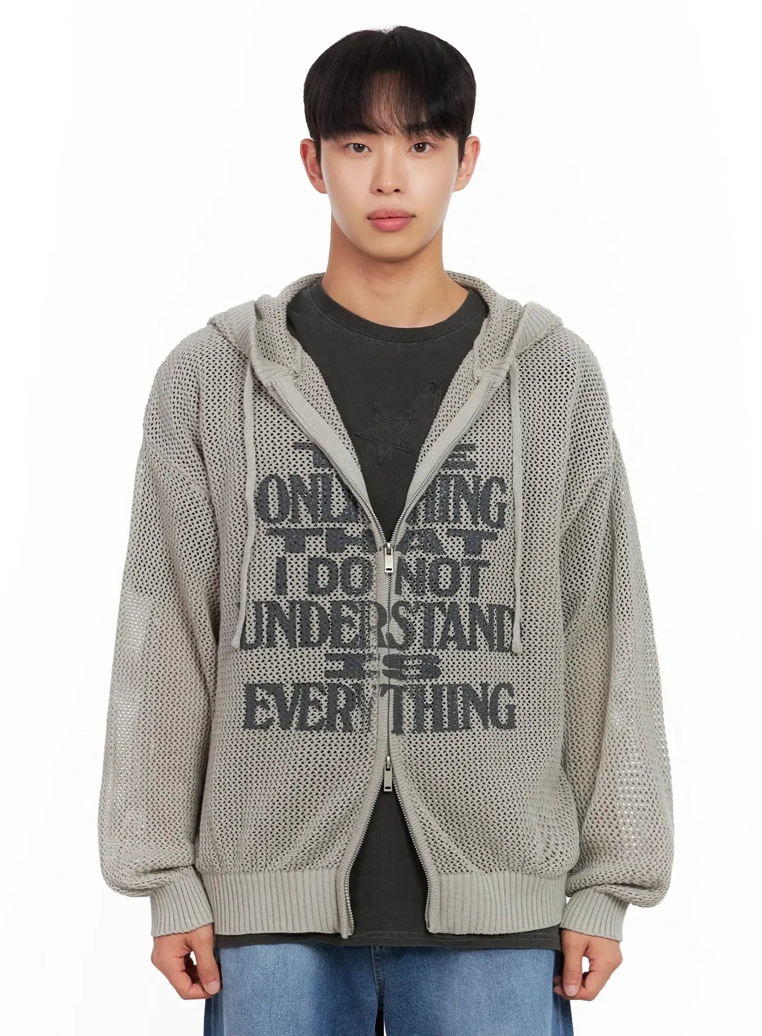 Men's Graphic Zip-Up Hoodie IL516