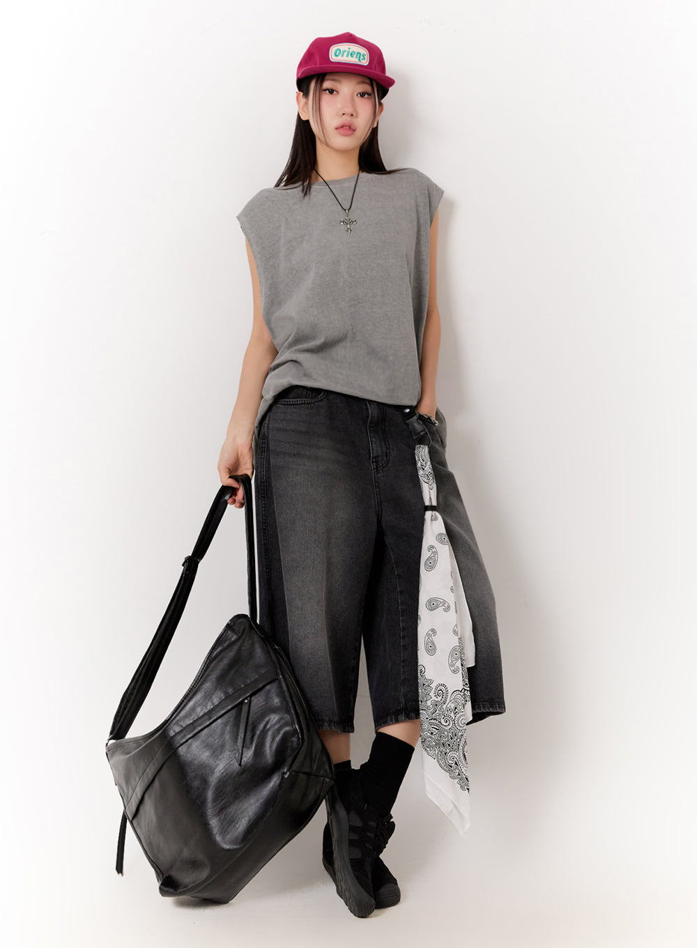 Relaxed-Fit Washed Tank Top IU509