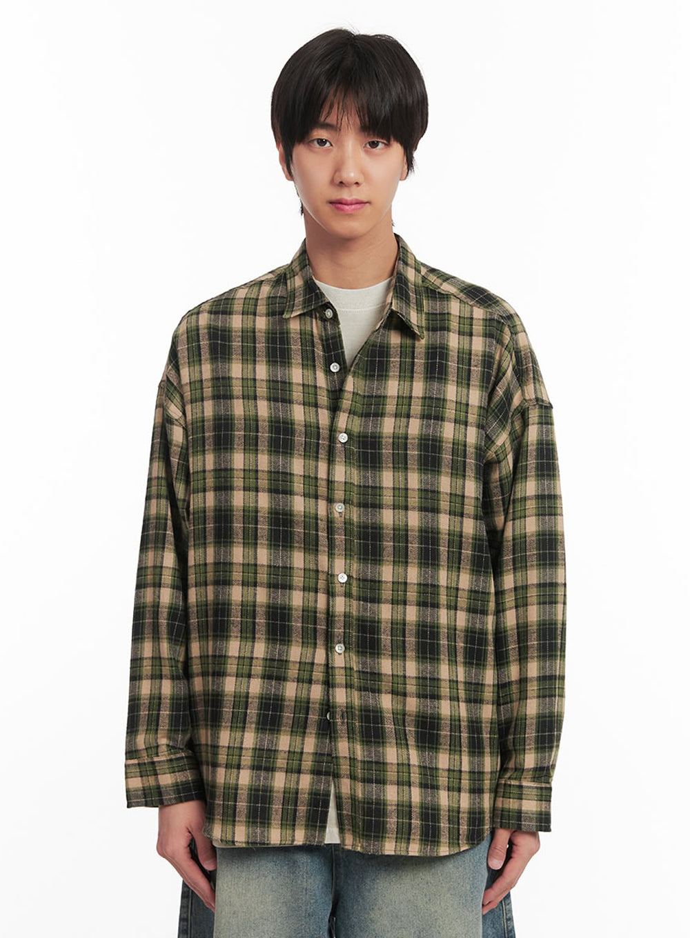 Men's Checkered Collared Shirt IA511