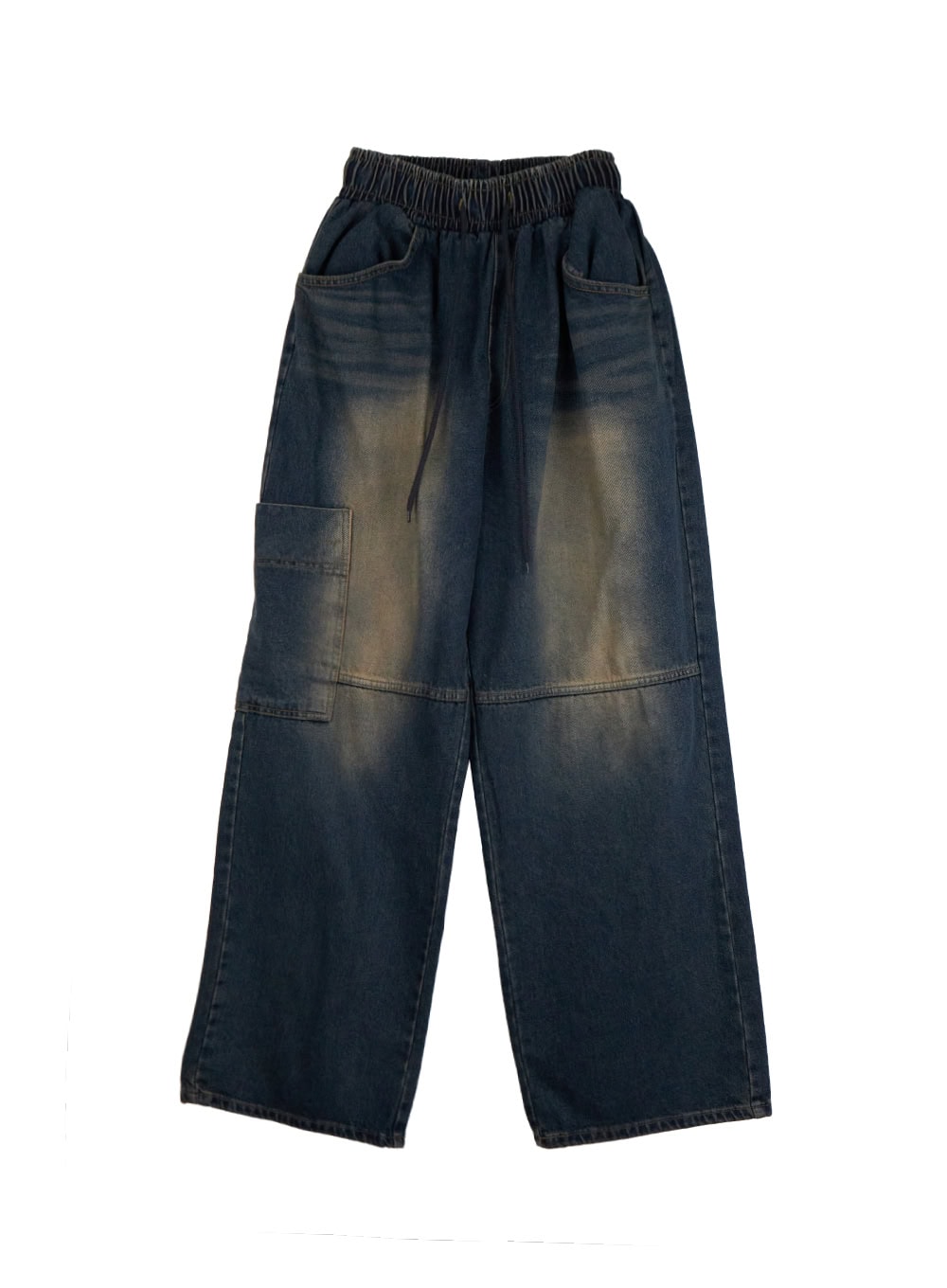 Men's Pocket Detail Wide-Leg Jeans ID406