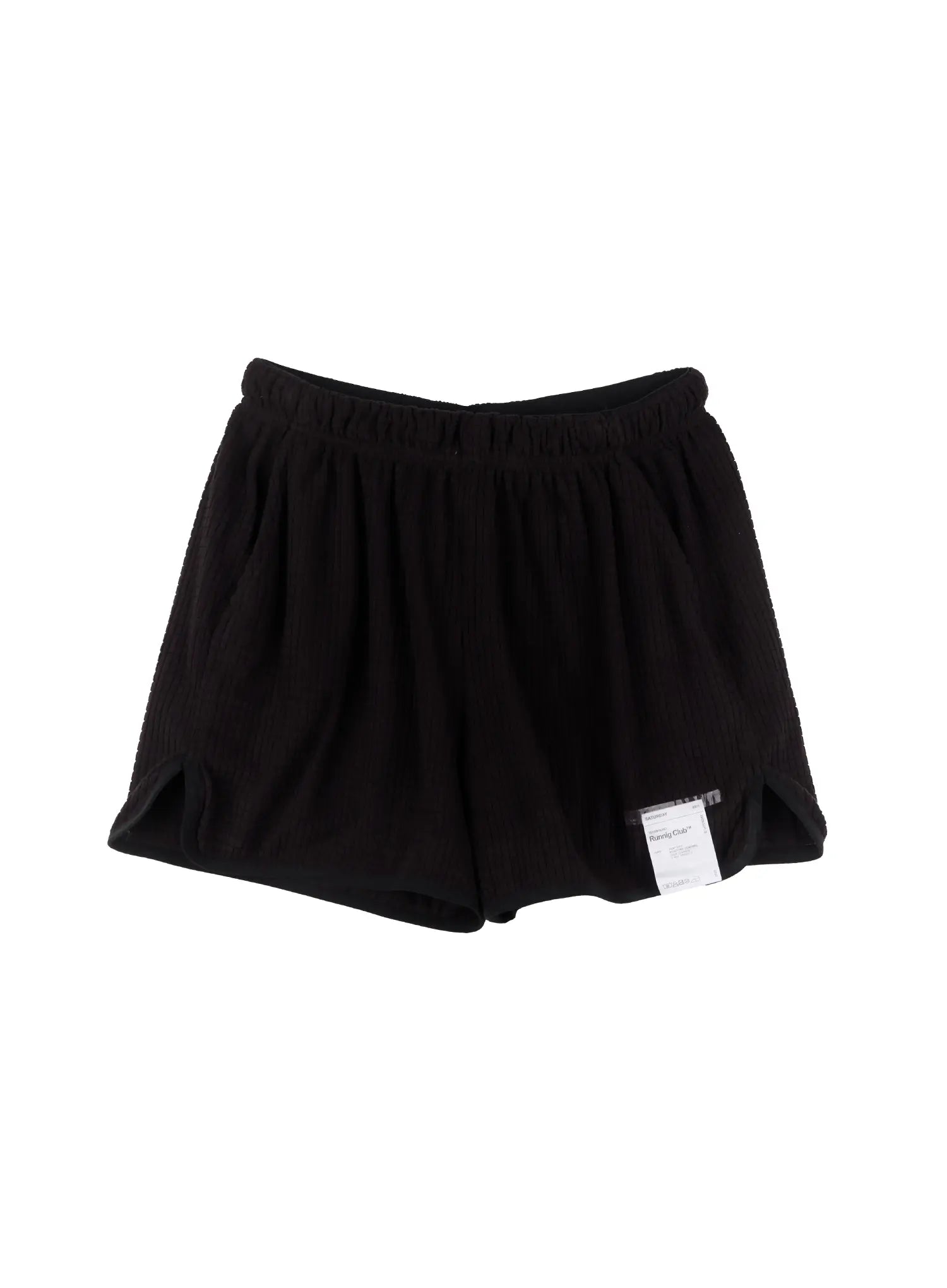 Men's Textured Label Detail Shorts US502