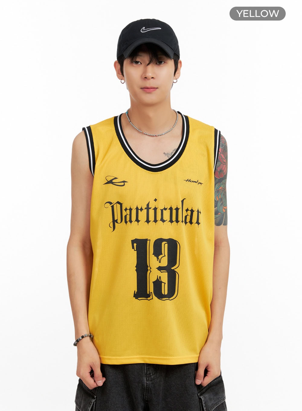Men's Lettering Loose Fit Sleeveless T-Shirt IG402