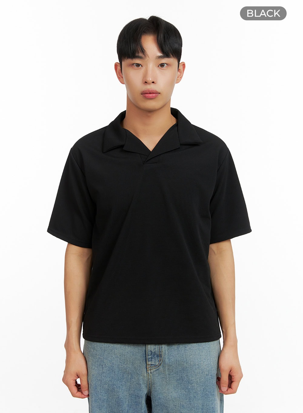 Men's Polyester Collar T-Shirt IU412