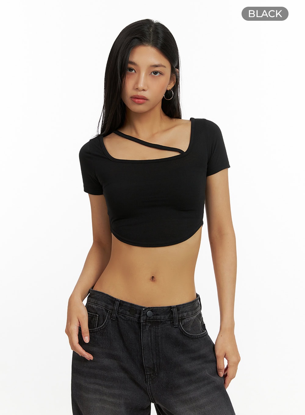 Square Neck Strap Crop Top IU412