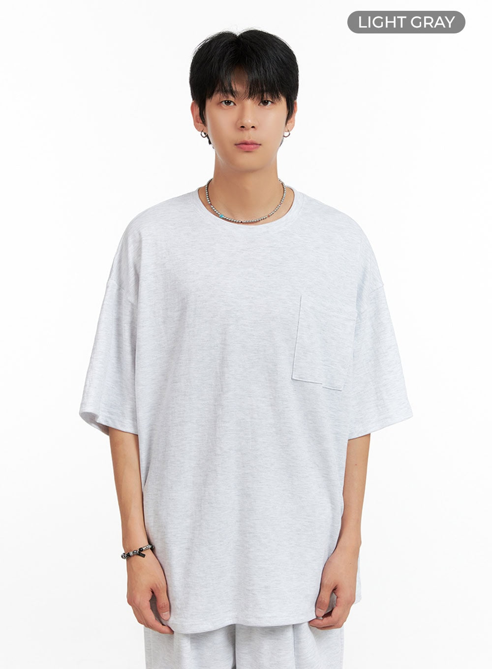 Men's Oversized Cozy Pocket T-Shirt IG402