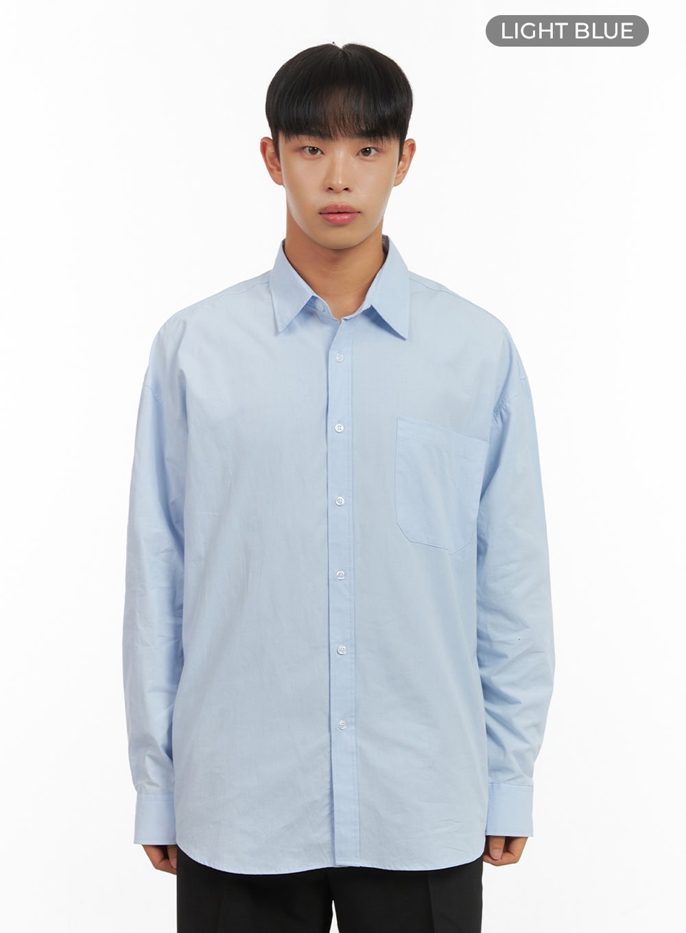 Men's Oversized Basic Cotton Shirt IS419