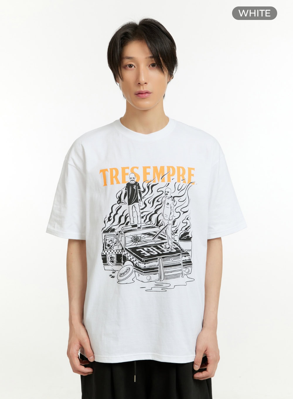 Men's Lettering Cotton T-Shirt IL418