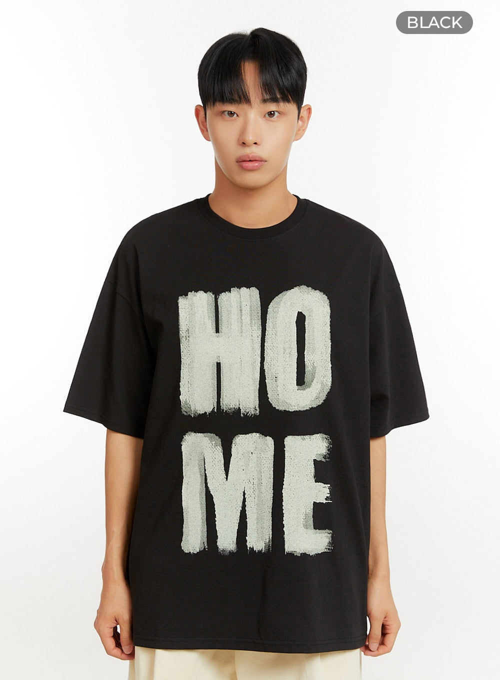 Men's Cotton Lettering Oversize T-Shirt IU426