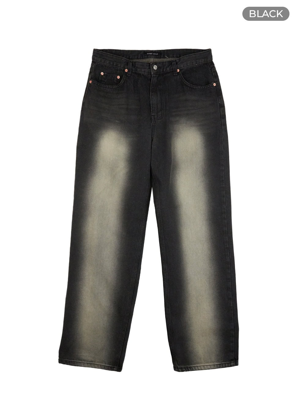 Men's Wide Fit Washed Cotton Denim Jeans IS420