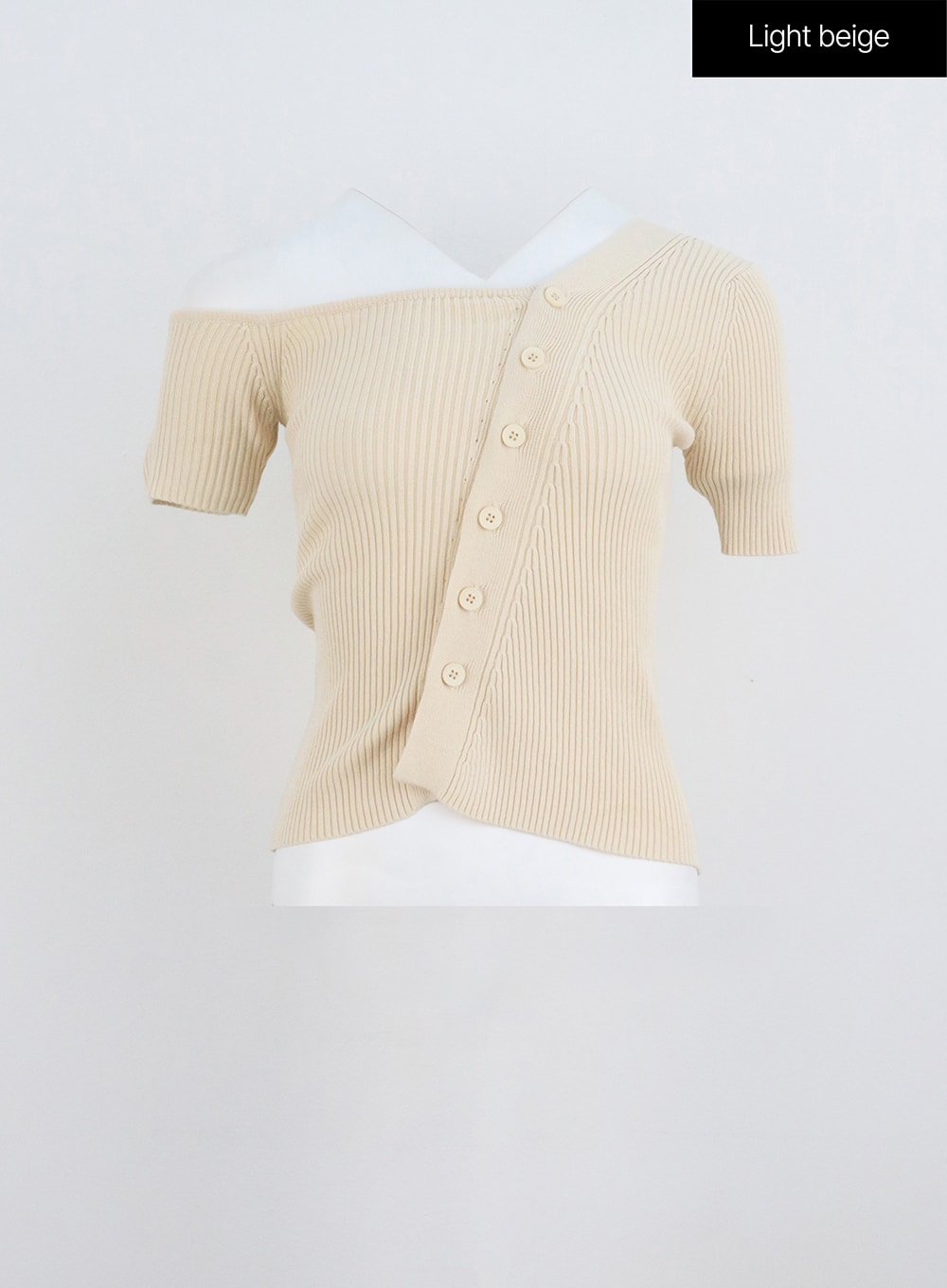 Off-Shoulder Ribbed Top IL326